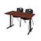 Cain Rectangle Tables > Training Tables > Cain Training Table & Chair Sets, 48 W, 24 L, 29 H, Cherry MTRCT4824CH47BK - alternate 1
